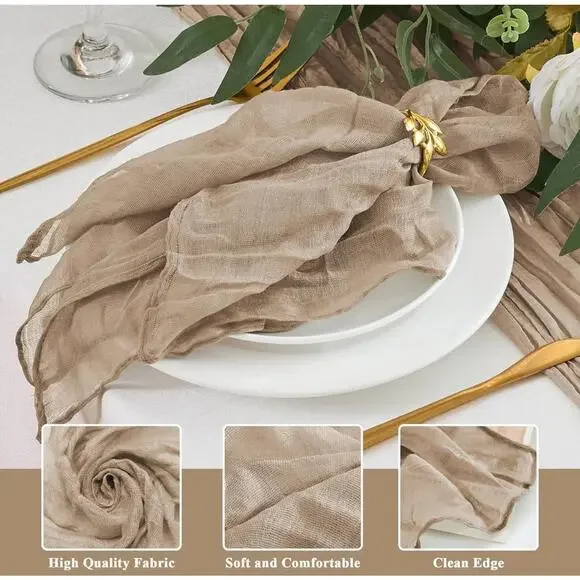50 Cheesecloth Napkins 20"x20” New Never Used Open Box Nude Color - Picture 2 of 6